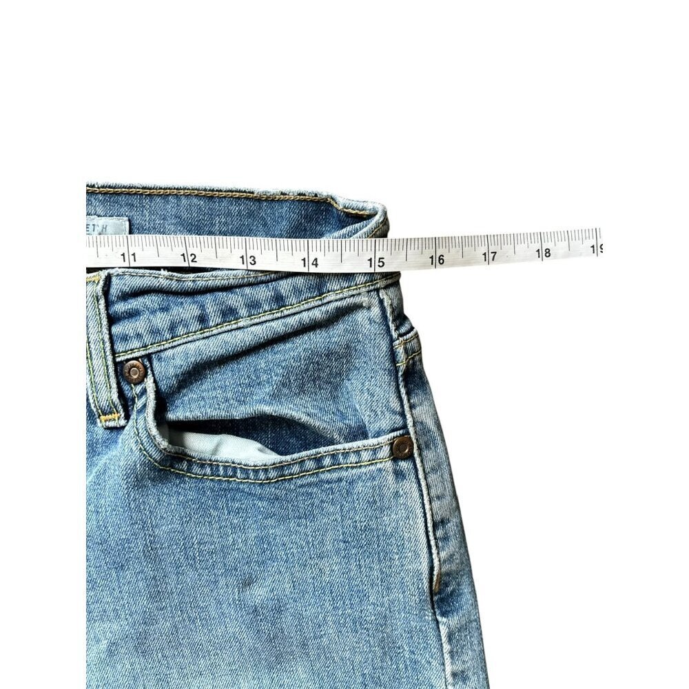 Old Navy Women's Blue Y2K Era Light-Wash, Low-Rise Flare Jeans - Picture 3 of 6